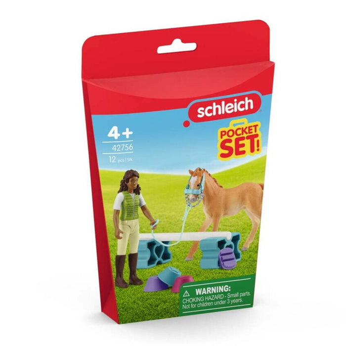 Schleich 42756 Pocket Set Training set for foal - Ennakkotilaus tuote!