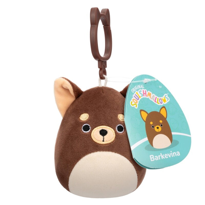 Squishmallows Barkevina Chihuahua Clip on maskotti 9cm