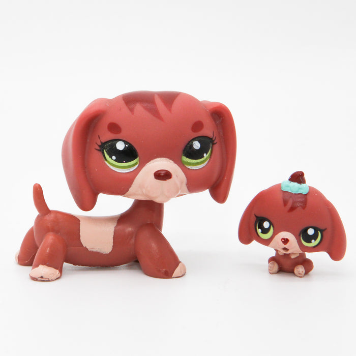 Littlest Petshop Mäyräkoira #3601 ja vauva #3602