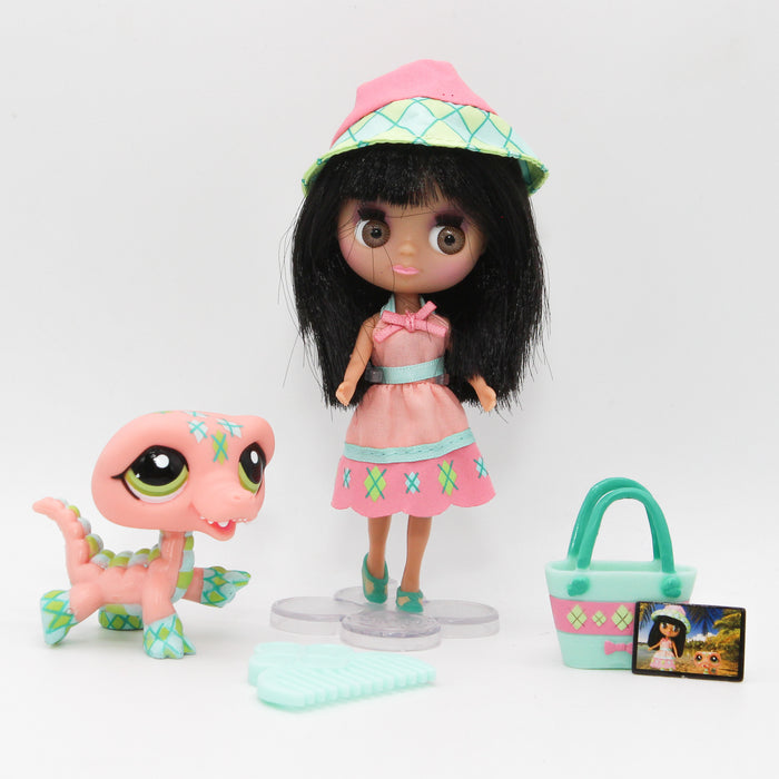 Littlest Petshop Blythe nukke B16 ja Krokotiili #1853