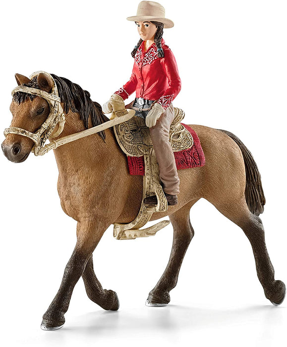 Schleich 42112 Cowgirl ja hevonen - Erikoiserä!